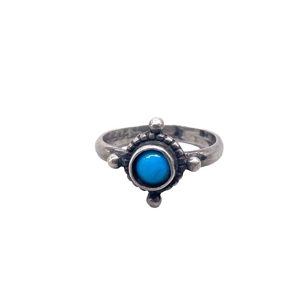925 Sterling Silver Stone Ring Size 6.75